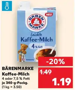 Kaufland BÄRENMARKE Kaffee-Milch Angebot