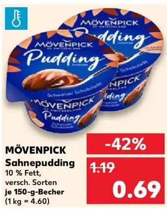 Kaufland MÖVENPICK Sahnepudding Angebot