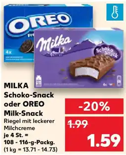 Kaufland MILKA Schoko-Snack oder OREO Milk-Snack Angebot