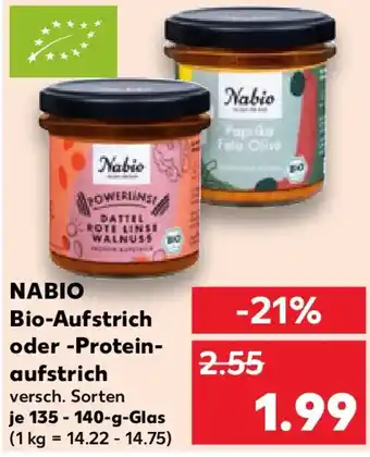 Kaufland NABIO Bio-Aufstrich oder -Protein- aufstrich Angebot