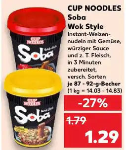 Kaufland CUP NOODLES Soba Wok Style Angebot