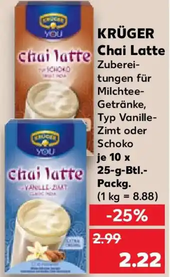 Kaufland KRÜGER Chai Latte Angebot