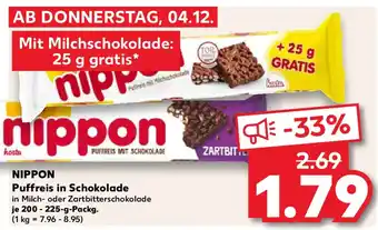 Kaufland NIPPON Puffreis in Schokolade Angebot