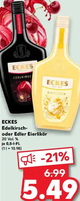 Kaufland ECKES Edelkirsch- oder Edler Eierlikör Angebot