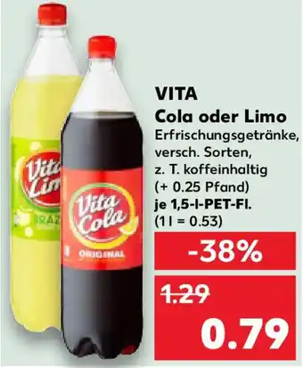 Kaufland VITA Cola oder Limo Angebot