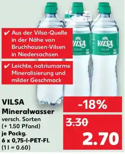 Kaufland VILSA Mineralwasser Angebot