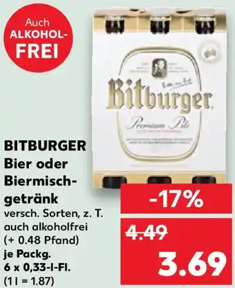 Kaufland BITBURGER Bier oder Biermisch- getränk Angebot