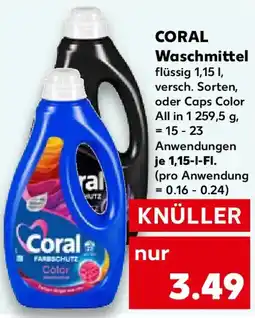 Kaufland CORAL Waschmittel Angebot