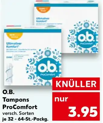 Kaufland O.B. Tampons ProComfort Angebot