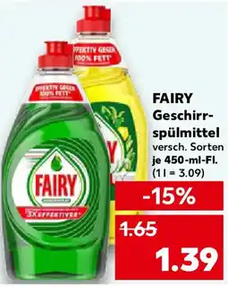 Kaufland FAIRY Geschirrspülmittel Angebot