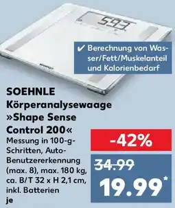 Kaufland SOEHNLE Körperanalysewaage Shape Sense Control 200 Angebot