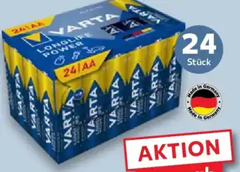 Kaufland VARTA Alkaline-Batterien AA oder AAA Longlife Power Angebot