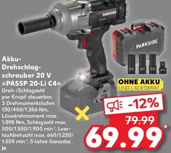 Kaufland PARKSIDE Akku- Drehschlag- schrauber 20 V PASSP 20-Li C4 Angebot
