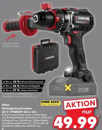Kaufland PARKSIDE Akku- Schlagbohrschrauber 20 V PSBSAP 20-Li C4 Angebot