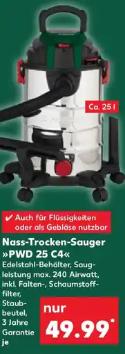 Kaufland PARKSIDE Nass-Trocken-Sauger PWD 25 C4 Angebot