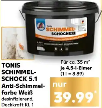 Kaufland TONIS SCHIMMEL- SCHOCK 5.1 Anti-Schimmel- farbe Weiß Angebot