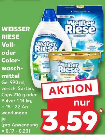 Kaufland WEISSER RIESE Voll- oder Color- waschmittel Angebot