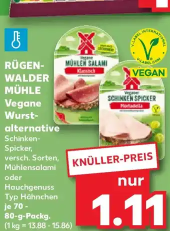 Kaufland RÜGEN- WALDER MÜHLEN Vegane Wurst- alternative Angebot