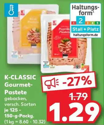 Kaufland K-CLASSIC Gourmet- Pastete Angebot