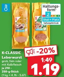 Kaufland K-CLASSIC Leberwurst Angebot