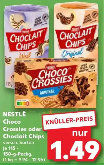 Kaufland NESTLÉ Choco Crossies oder Choclait Chips Angebot