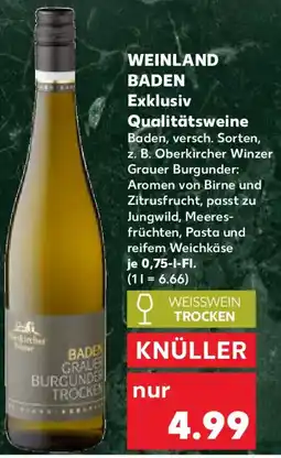 Kaufland WEINLAND BADEN Exklusiv Qualitätsweine Angebot
