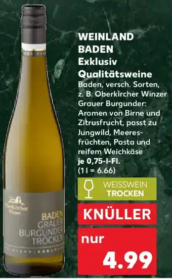 Kaufland WEINLAND BADEN Exklusiv Qualitätsweine Angebot