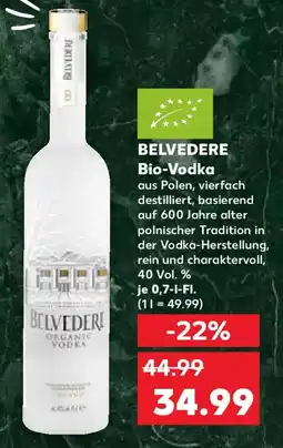 Kaufland BELVEDERE Bio-Vodka Angebot