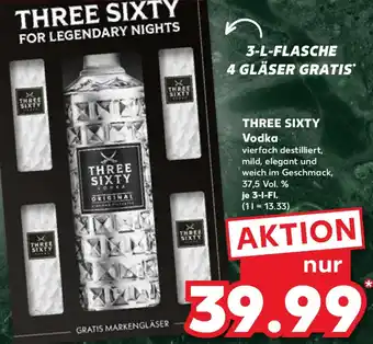 Kaufland THREE SIXTY Vodka Angebot