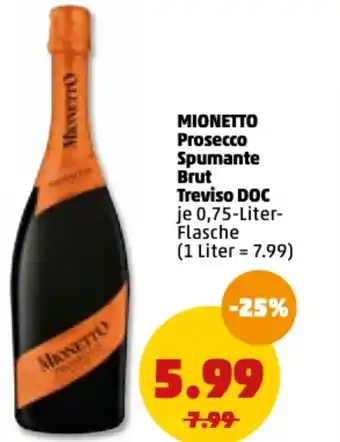 PENNY Mionetto Prosecco Spumante Brut Treviso DOC Angebot