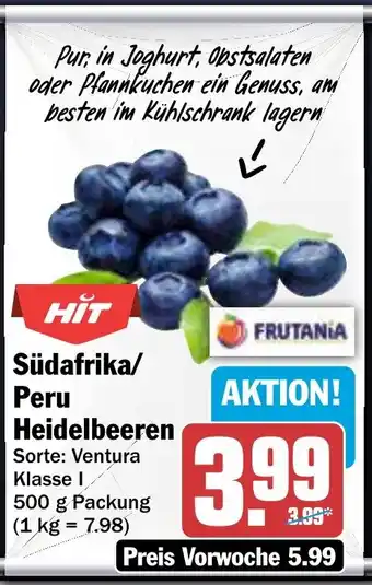 AEZ Südafrika/ Peru Heidelbeeren Angebot