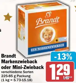 AEZ Brandt Markenzwieback oder Mini-Zwieback Angebot
