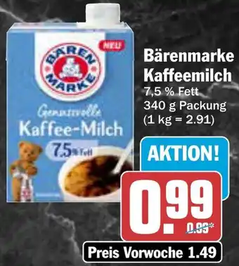 AEZ Bärenmarke Kaffeemilch Angebot