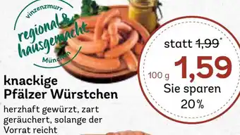 AEZ knackige Pfälzer Würstchen Angebot