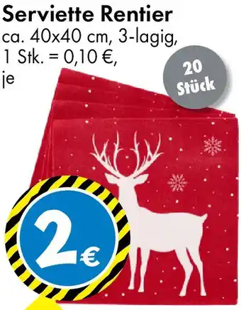 TEDi Serviette Rentier Angebot