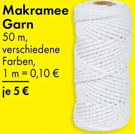Makramee Garn Angebot bei TEDi