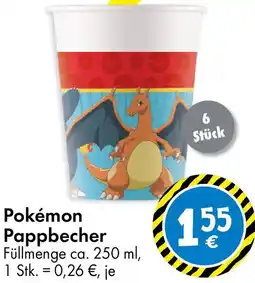 TEDi Pokémon Pappbecher Angebot