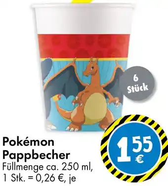 TEDi Pokémon Pappbecher Angebot