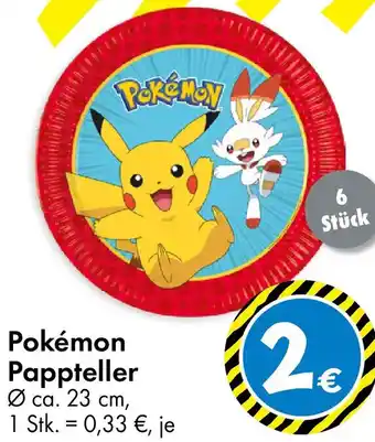 TEDi Pokémon Pappteller Angebot