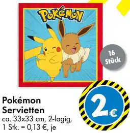TEDi Pokémon Servietten Angebot