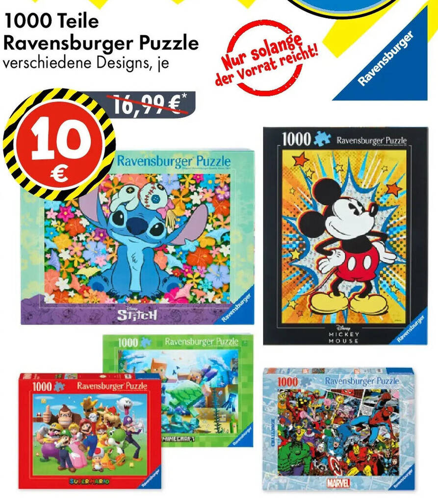 1000 Teile Ravensburger Puzzle Angebot bei TEDi