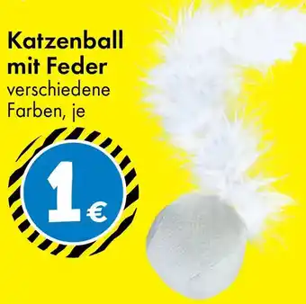 TEDi Katzenball mit Feder Angebot
