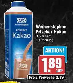 AEZ Weihenstephan Frischer Kakao Angebot