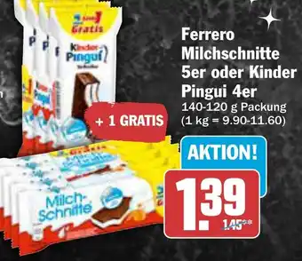 AEZ Ferrero Milchschnitte 5er oder Kinder Pingui 4er Angebot
