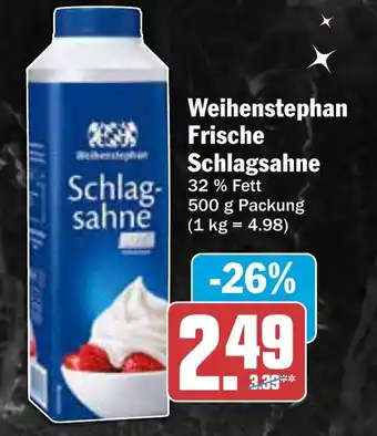 AEZ Weihenstephan Frische Schlagsahne Angebot