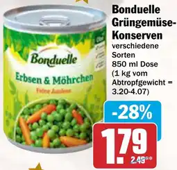 AEZ Bonduelle Grüngemüse- Konserven Angebot