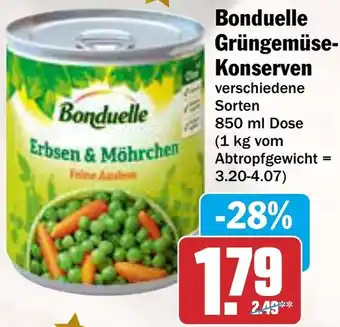 AEZ Bonduelle Grüngemüse- Konserven Angebot