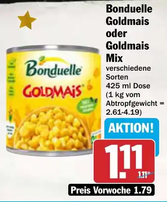AEZ Bonduelle Goldmais oder Goldmais Mix Angebot