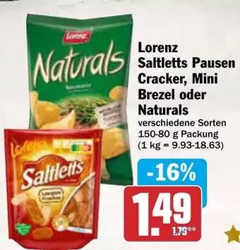 AEZ Lorenz Saltletts Pausen Cracker, Mini Brezel oder Naturals Angebot