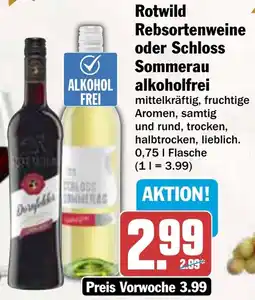 AEZ Rotwild Rebsortenweine oder Schloss Sommerau alkoholfrei Angebot
